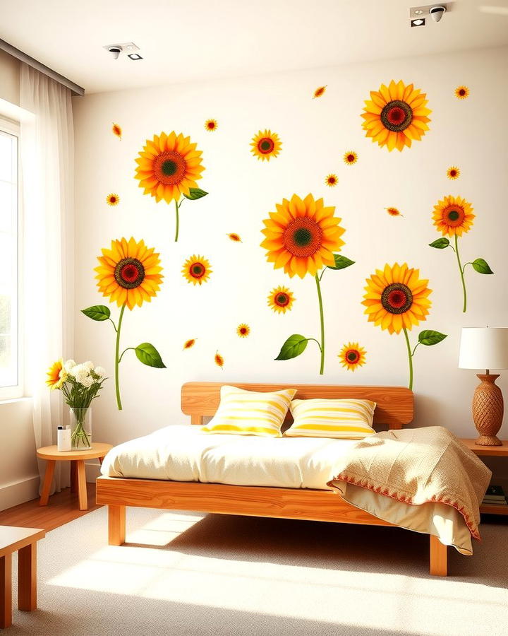 Sunflower Wall Decals 2 - 25 Sunflower Bedroom Ideas