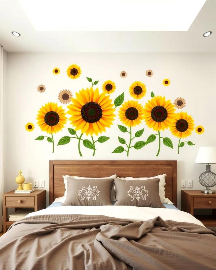 Sunflower Wall Decals - 25 Sunflower Bedroom Ideas