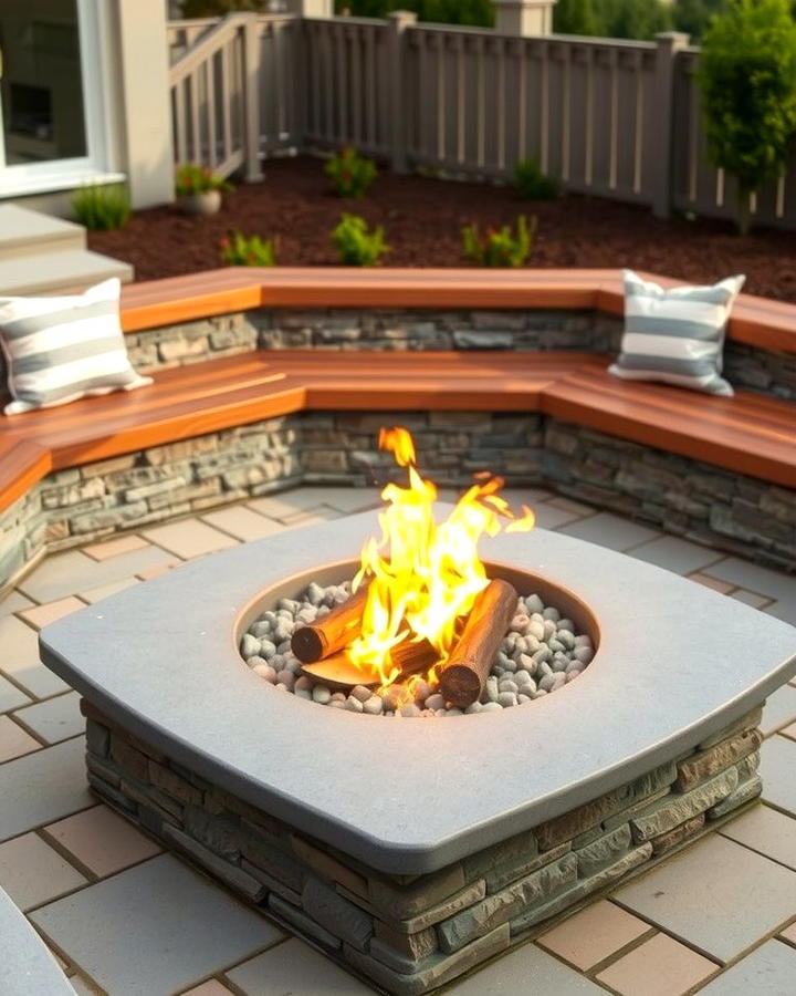 Sunken Fire Pit with Built In Benches - 25 Sunken Fire Pit Ideas