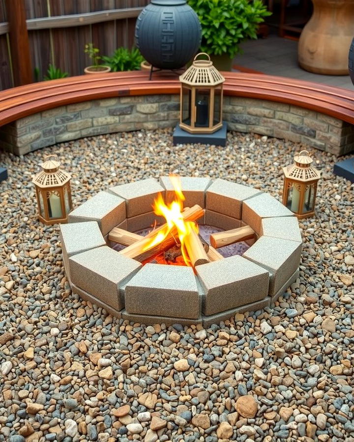 Sunken Fire Pit with Gravel Base - 25 Sunken Fire Pit Ideas