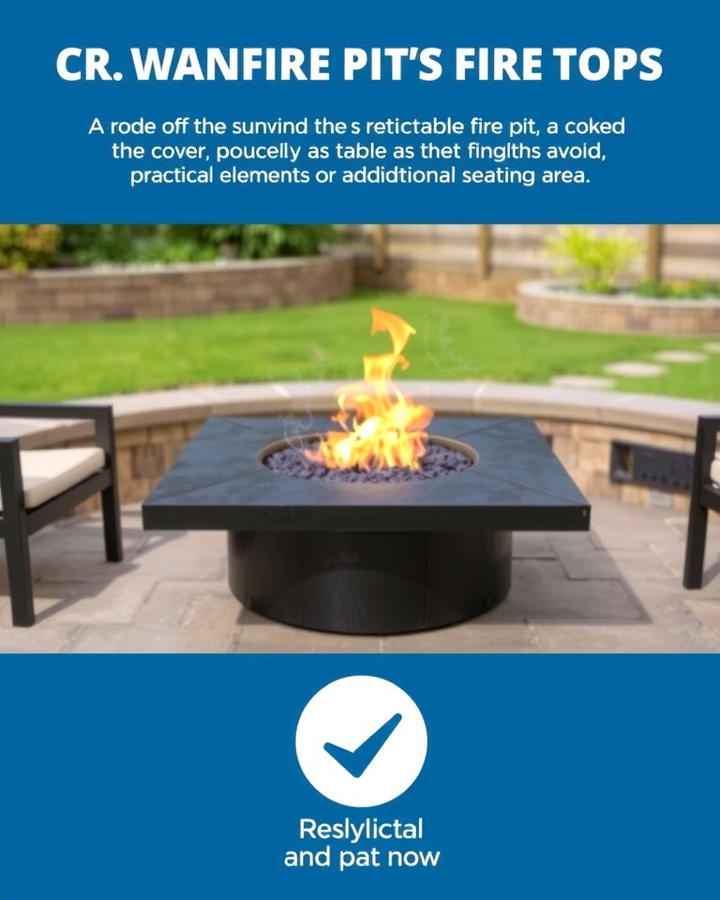 Sunken Fire Pit with Retractable Cover - 25 Sunken Fire Pit Ideas