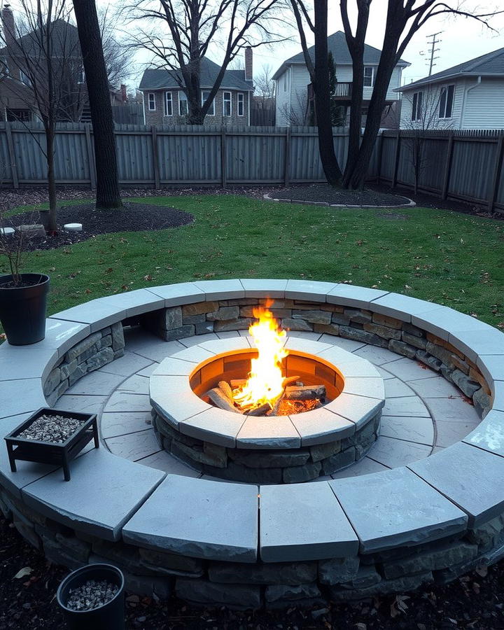 Sunken Fire Pit with Seating - 25 Wood Burning Fire Pit Ideas