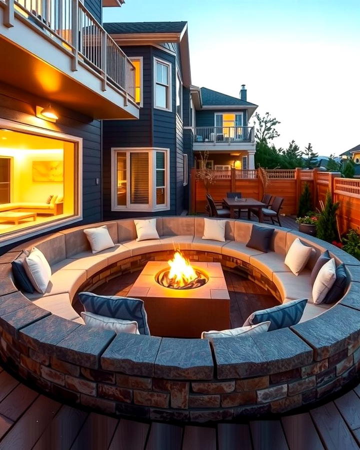 Sunken Firepit Lounge - 25 Patio Ideas With Firepit