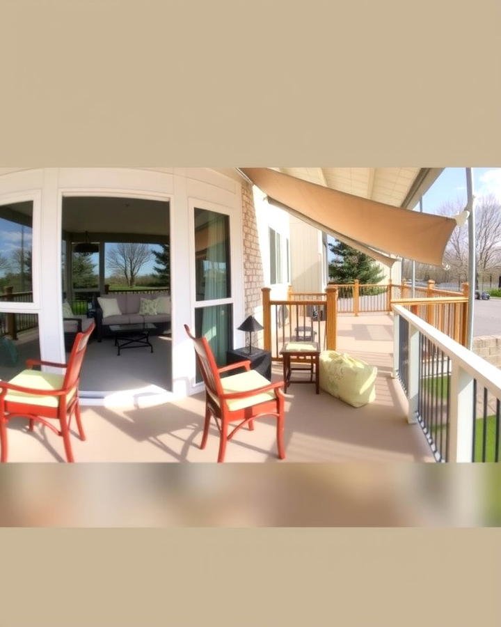 Sunroom and Deck with Retractable Awnings - 25 Sunroom and Deck Combo Ideas