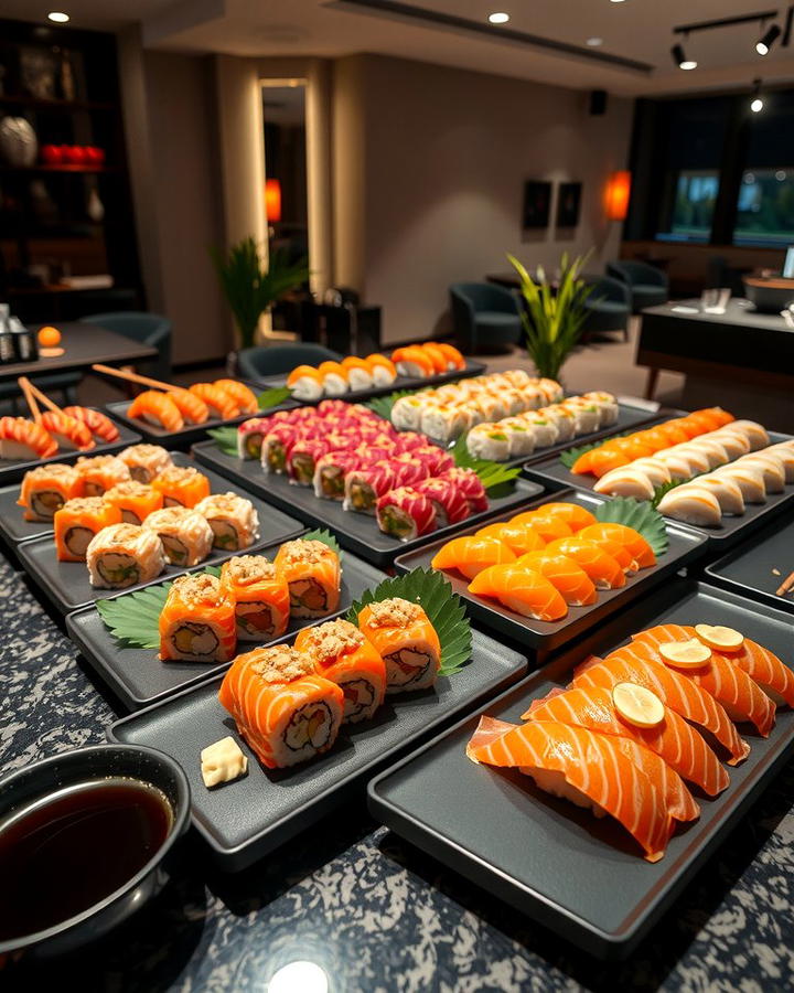 Sushi and Sashimi Bar - 25 Wedding Buffet Ideas