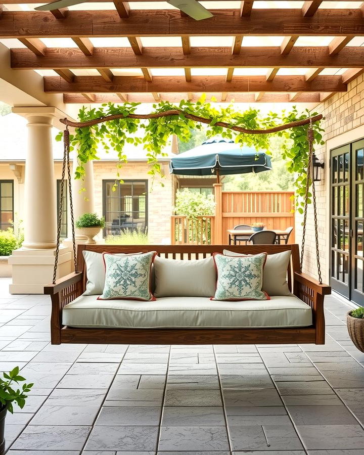 Swinging Daybed - 30 Farmhouse Patio Ideas