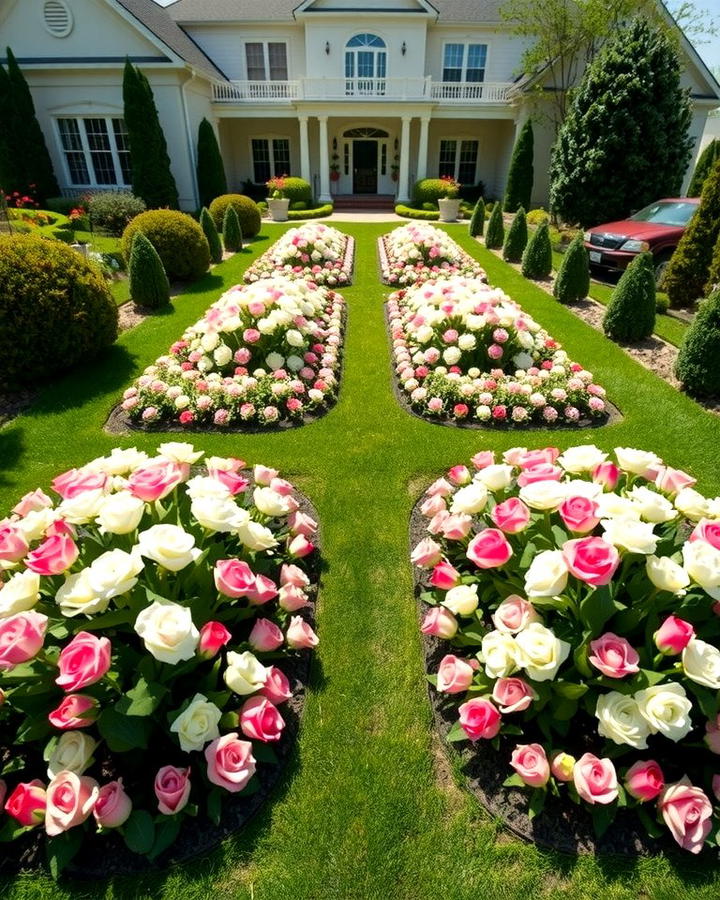 Symmetrical Flower Bed Layouts - 30 Front Yard Flower Bed Ideas