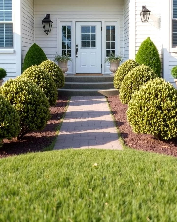 Symmetrical Shrub Arrangements - 30 Small Front Yard Landscaping Ideas