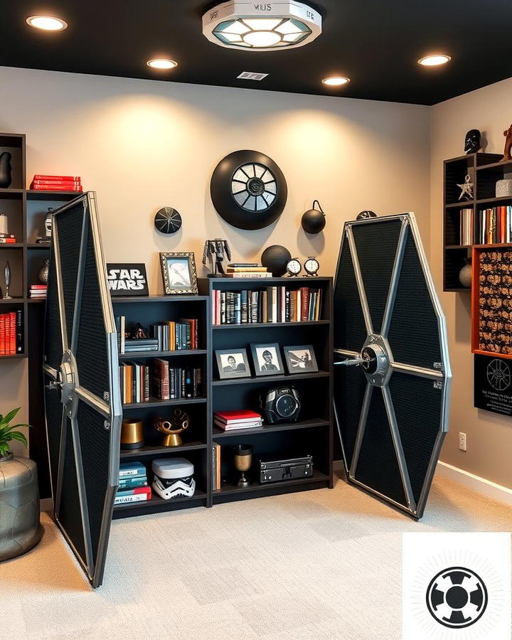 TIE Fighter Bookshelves - 25 Star Wars Room Ideas