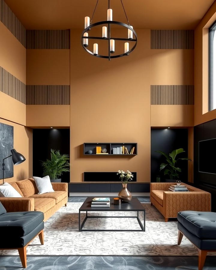 Tan and Black A Bold Combination - 25 Tan Living Room Ideas