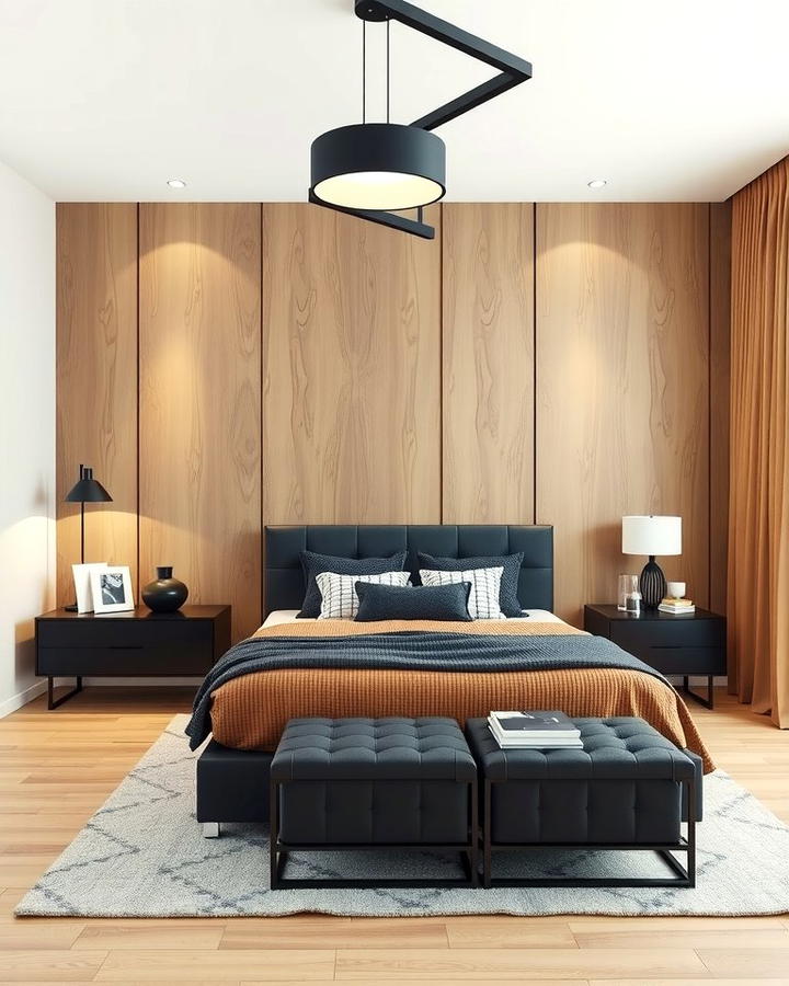 Tan and Black Modern Contrast - 25 Tan Bedroom Ideas