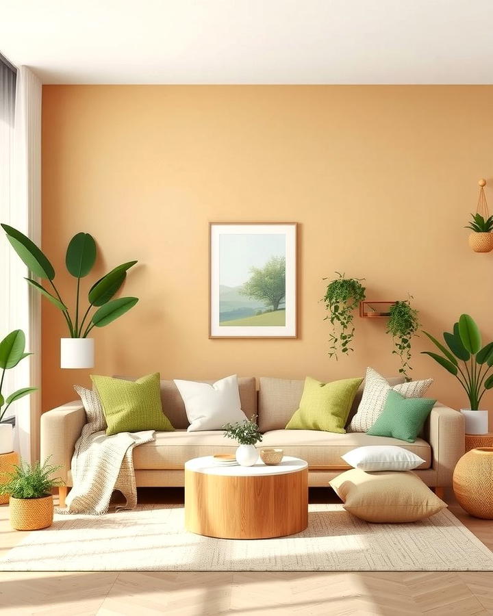 Tan and Green A Natural Pairing - 25 Tan Living Room Ideas