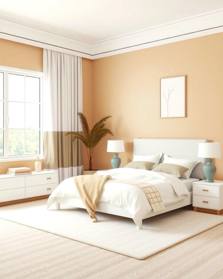 Tan and White Minimalist Design - 25 Tan Bedroom Ideas