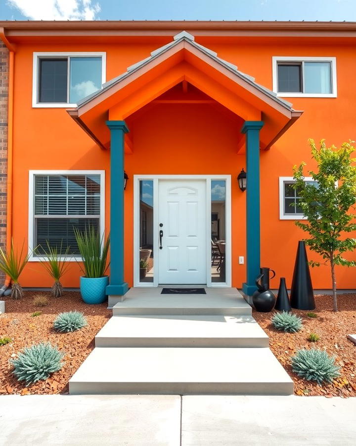 Tangerine Dream for a Playful Exterior - 25 Orange House Exterior Ideas