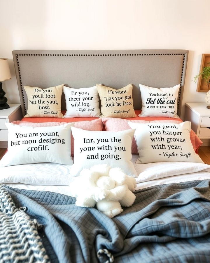 Taylor Swift Quote Pillow - 25 Taylor Swift Themed Bedroom Decor Ideas