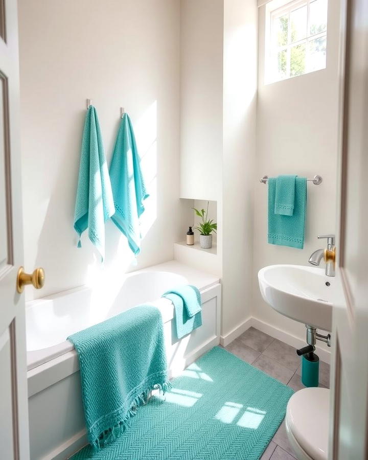 Teal Accessories for Subtle Pops of Color - 30 Teal Bathroom Ideas