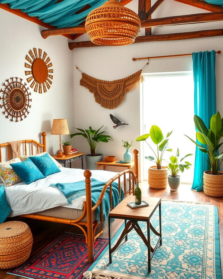 Teal Bohemian Style - 25 Teal Bedroom Ideas