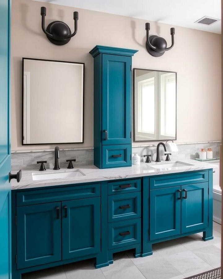 Teal Vanity Cabinets - 30 Teal Bathroom Ideas