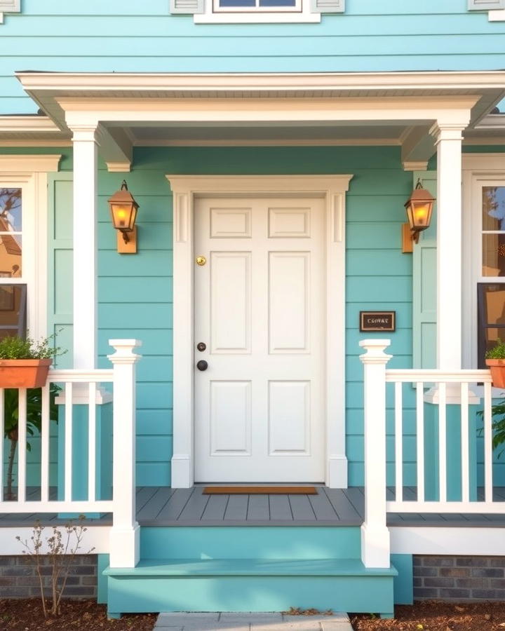 Teal and Cream for Soft Sophistication - 25 Teal House Exterior Ideas