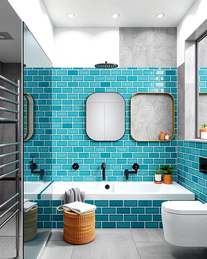 Teal and Grey Palette for Subtle Sophistication - 30 Teal Bathroom Ideas