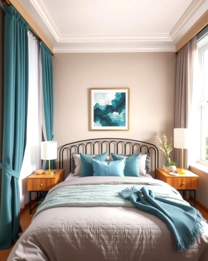 Teal and Neutral Balance - 25 Teal Bedroom Ideas