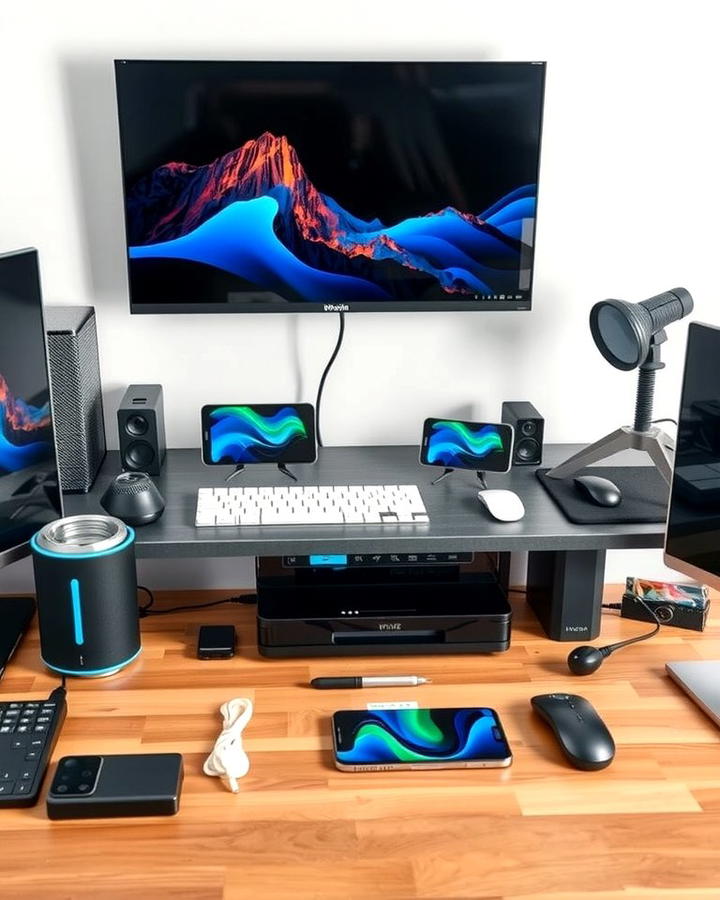 Tech Friendly Setup - 30 Home Office Ideas for Her