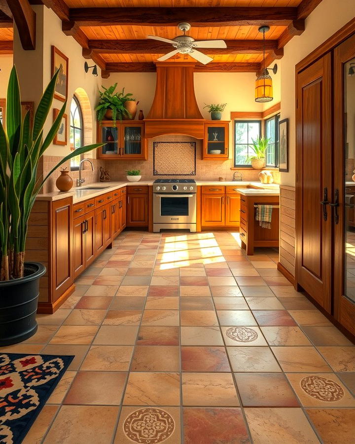 Terra Cotta Tile Flooring - 25 Southwestern Kitchen Ideas