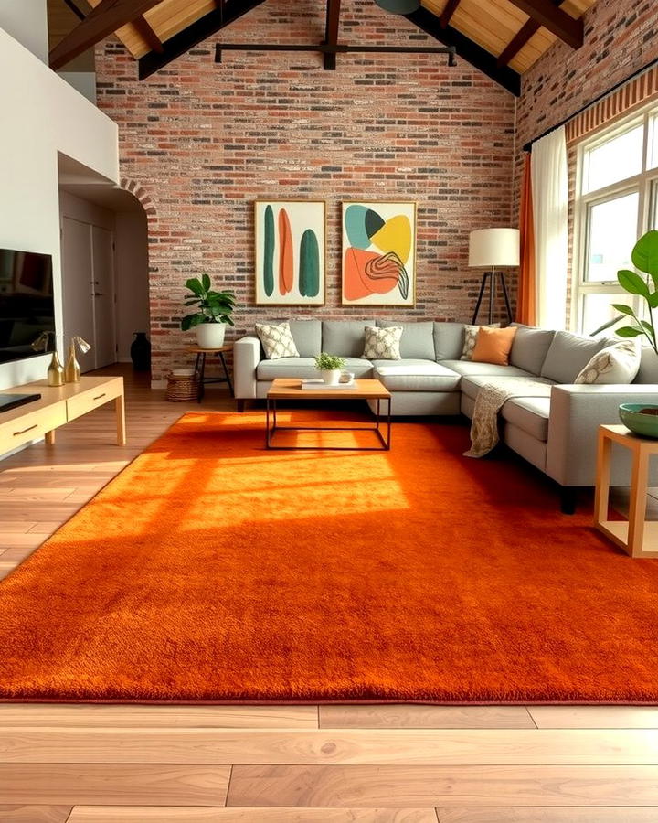 Terracotta Area Rugs - 25 Terracotta Living Room Ideas