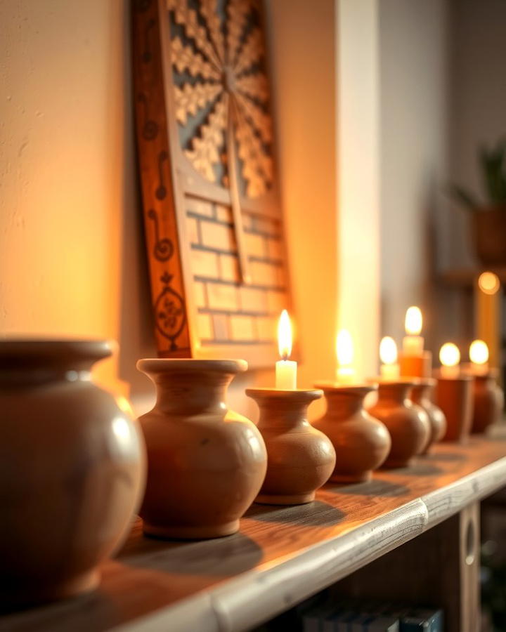 Terracotta Candle Holders - 30 terracotta home decor ideas