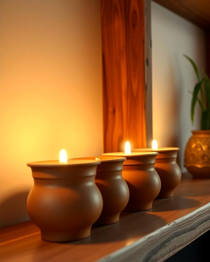 Terracotta Candle Holders 2 - 30 terracotta home decor ideas