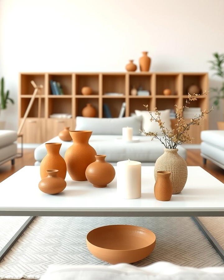 Terracotta Coffee Table Decor - 25 Terracotta Living Room Ideas