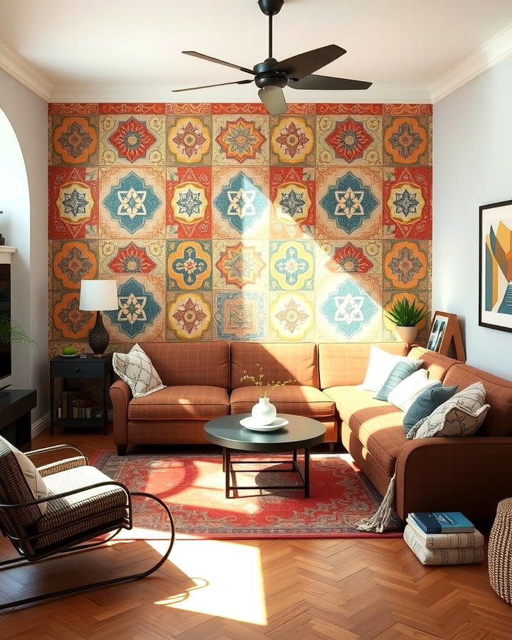 Terracotta Decorative Tiles - 25 Terracotta Living Room Ideas