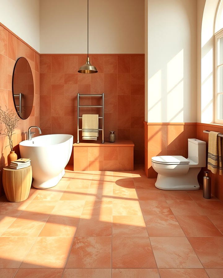 Terracotta Floor Tiles for Timeless Elegance - 25 Terracotta Bathroom Ideas