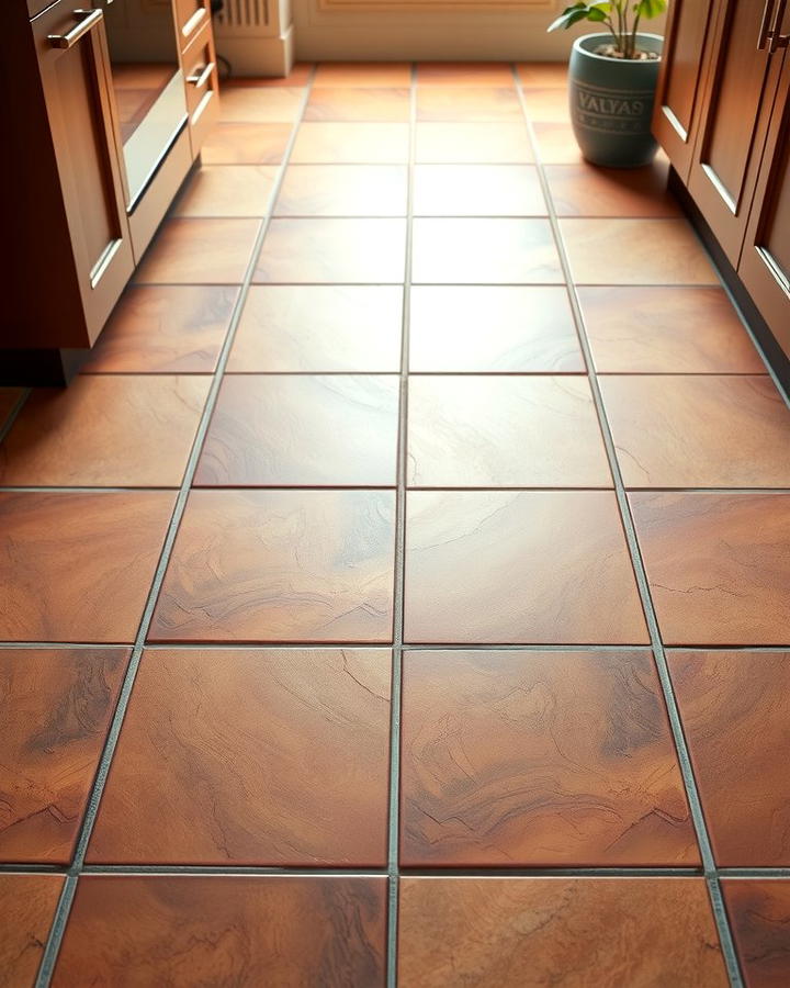 Terracotta Floors with Contrasting Grout - 25 Terracotta Kitchen Floor Ideas