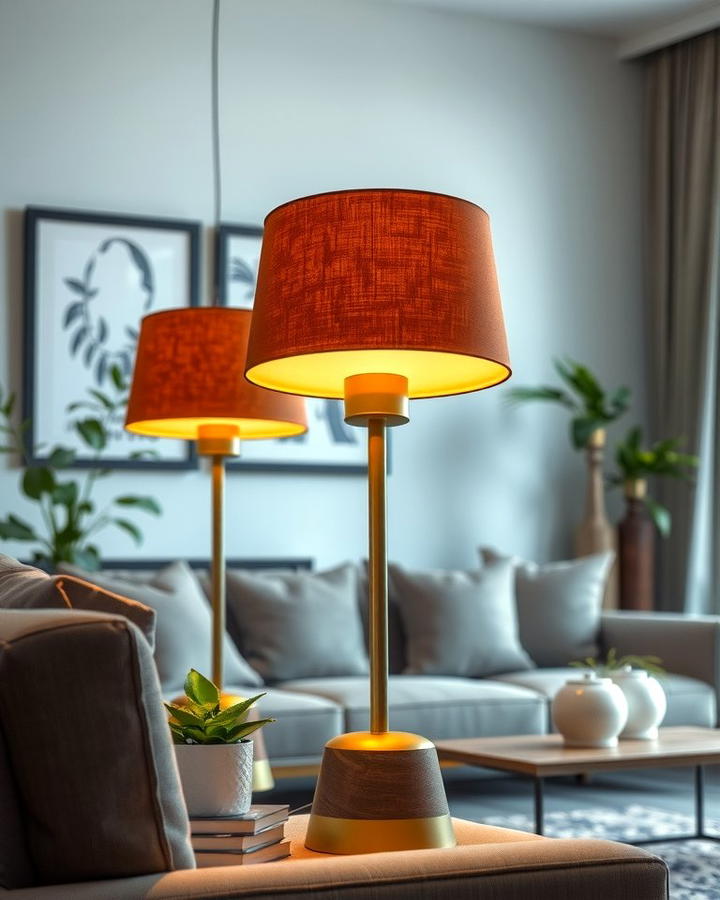 Terracotta Lampshades - 25 Terracotta Living Room Ideas