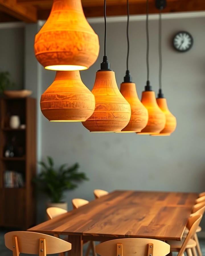 Terracotta Pendant Lights - 30 terracotta home decor ideas