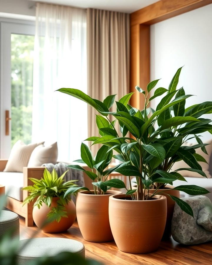 Terracotta Planters - 25 Terracotta Living Room Ideas