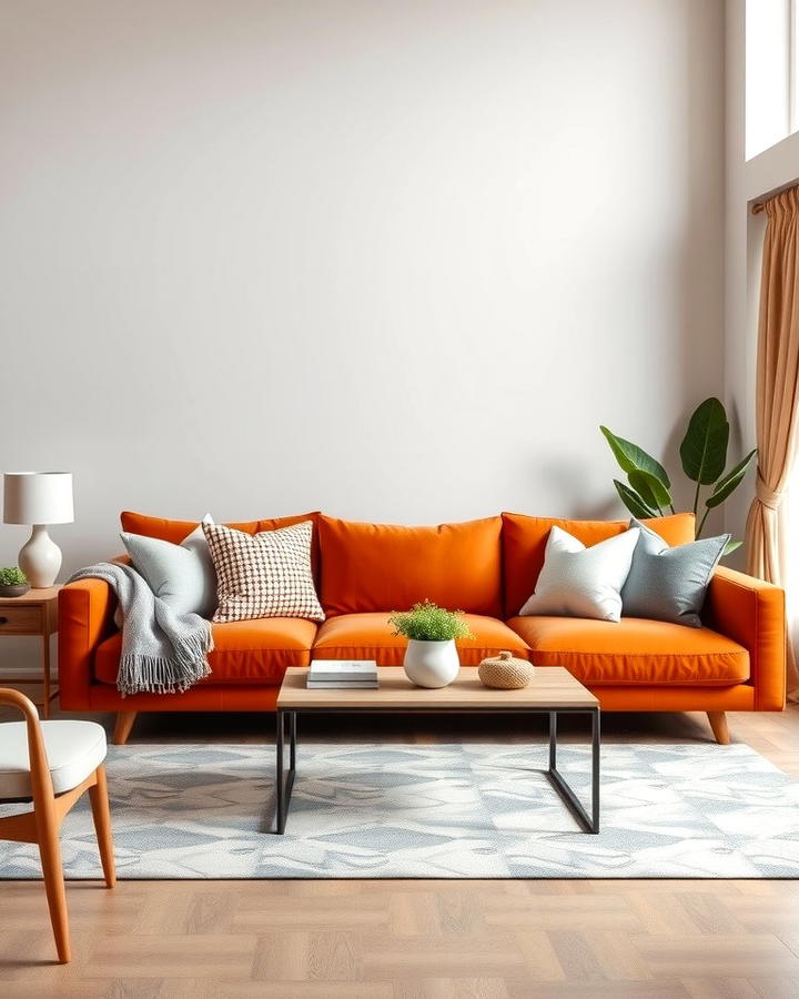 Terracotta Sofa - 25 Terracotta Living Room Ideas