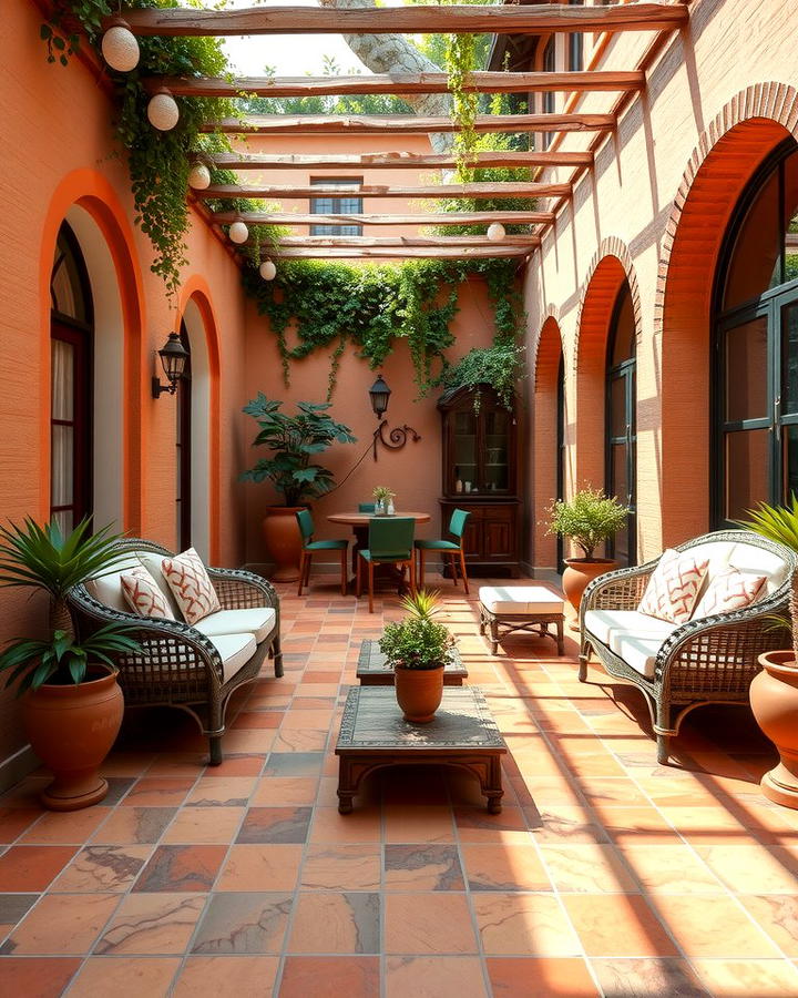 Terracotta Tiles - 25 patio tile ideas