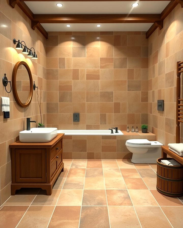 Terracotta Tiles - 25 Natural Bathroom Ideas