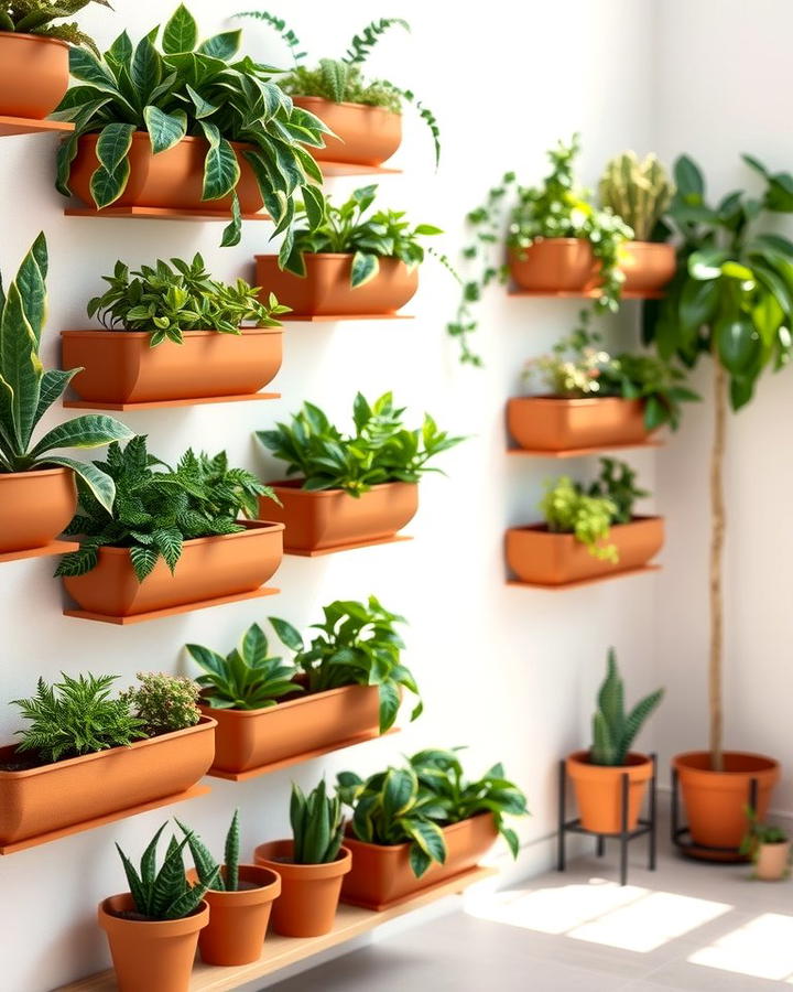 Terracotta Wall Planters - 30 terracotta home decor ideas