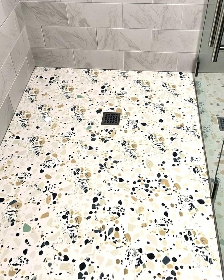 Terrazzo Tiles for a Playful Twist - 30 Shower Floor Tile Ideas