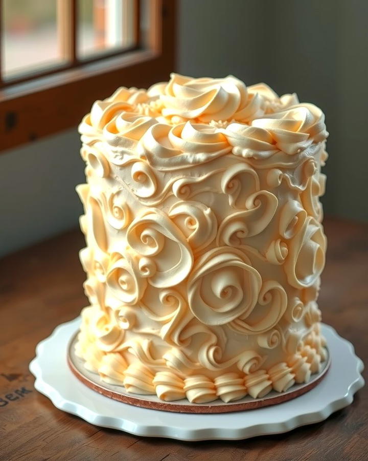 Textured Buttercream Cake - 25 Small Wedding Cake Ideas