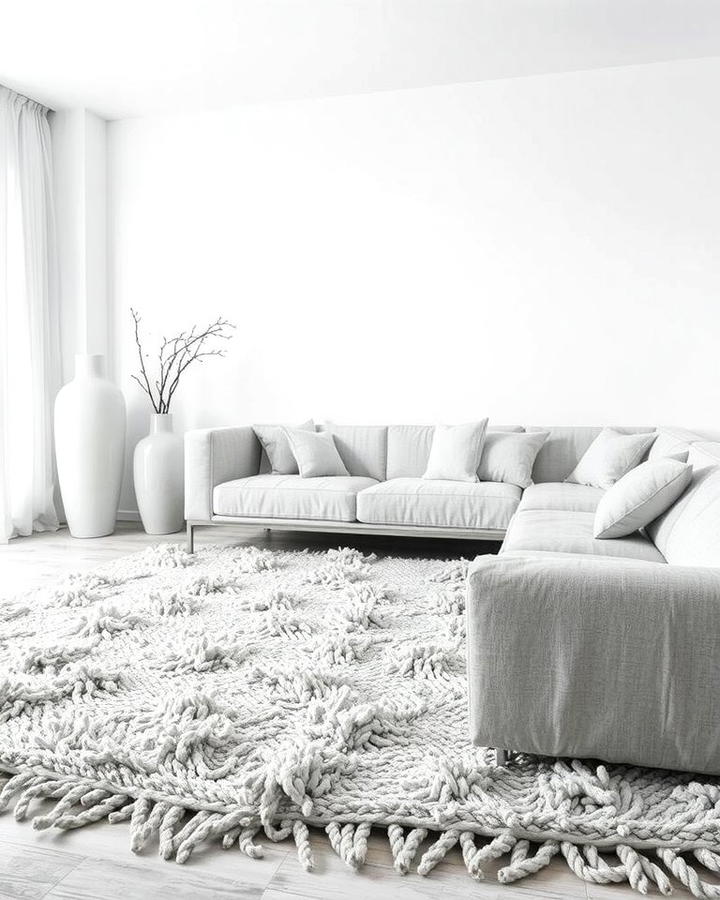 Textured Monochrome Design - 25 Monochromatic Living Room Ideas