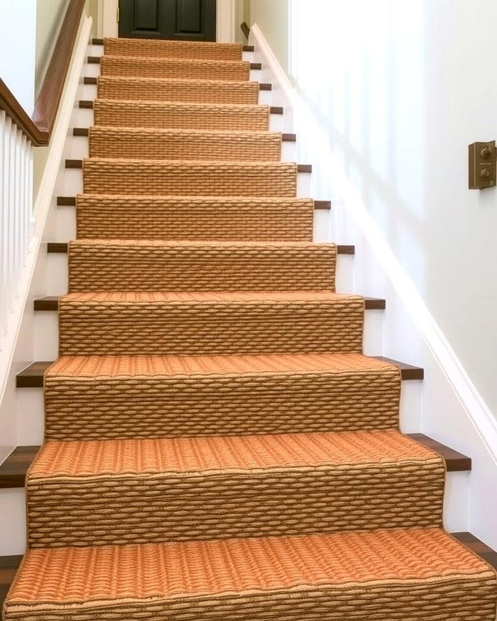 Textured Patterns with Raised Weaves - 25 Stair Runner Ideas