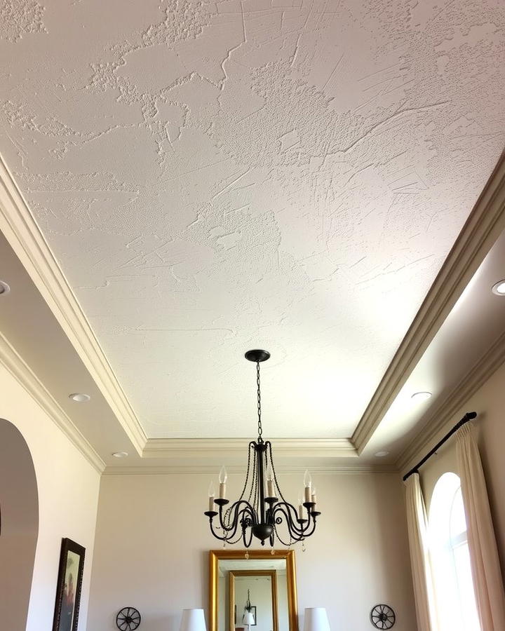 Textured Plaster - 25 Reverse Tray Ceiling Ideas