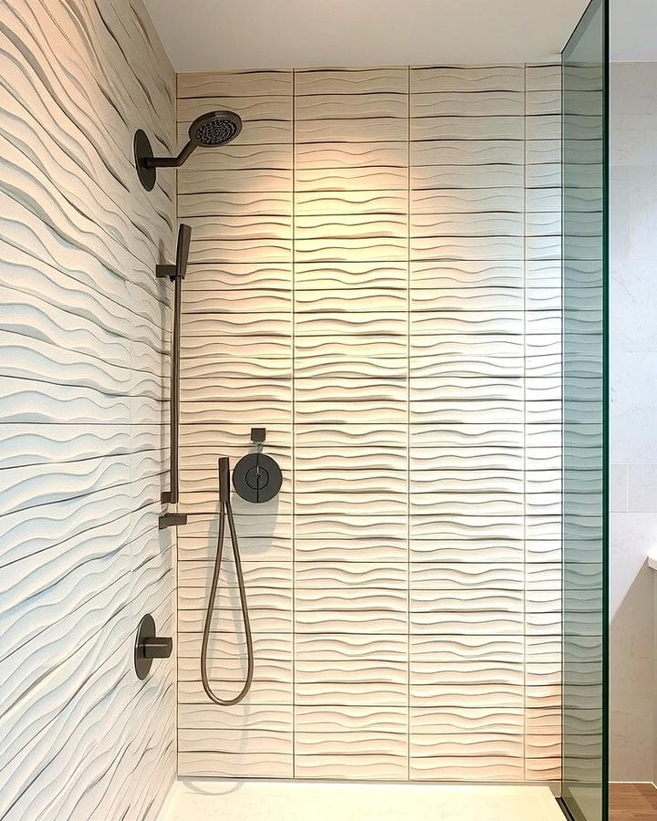 Textured Shower Surrounds - 25 Shower Surround Ideas