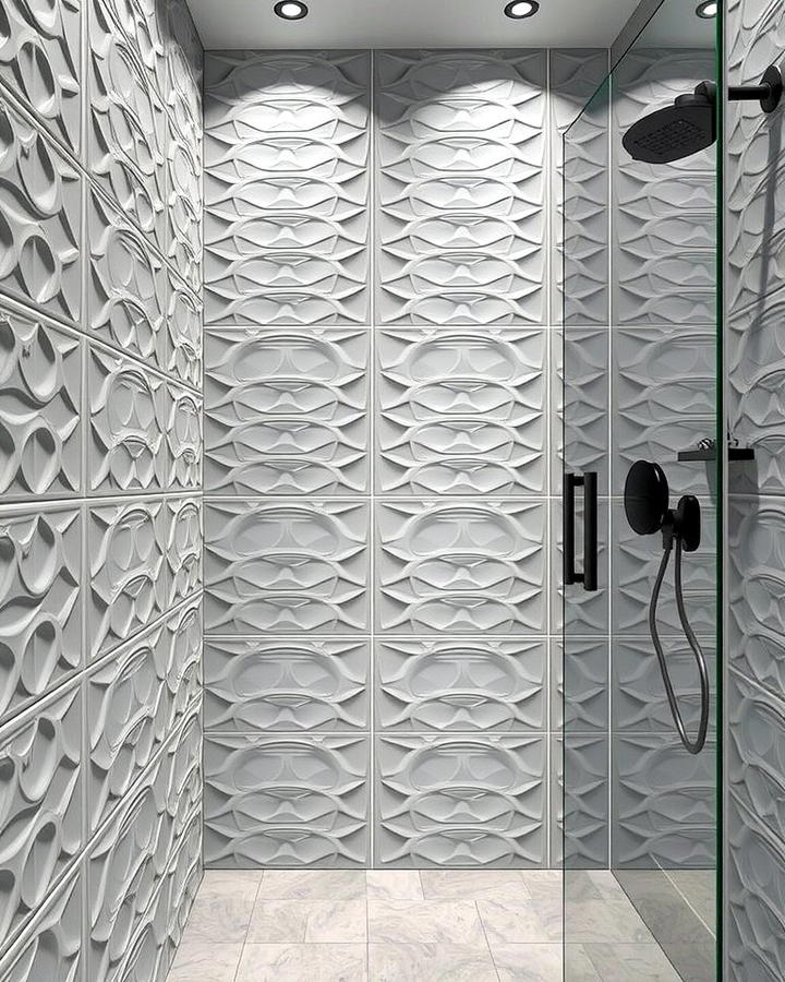 Textured Tiles - 25 Walk-in Shower Tile Ideas