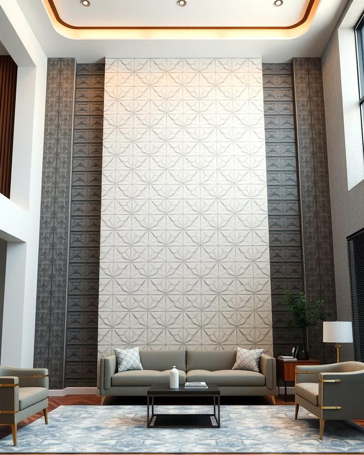 Textured Wall Coverings - 30 High Ceiling Tall Wall Decor Ideas