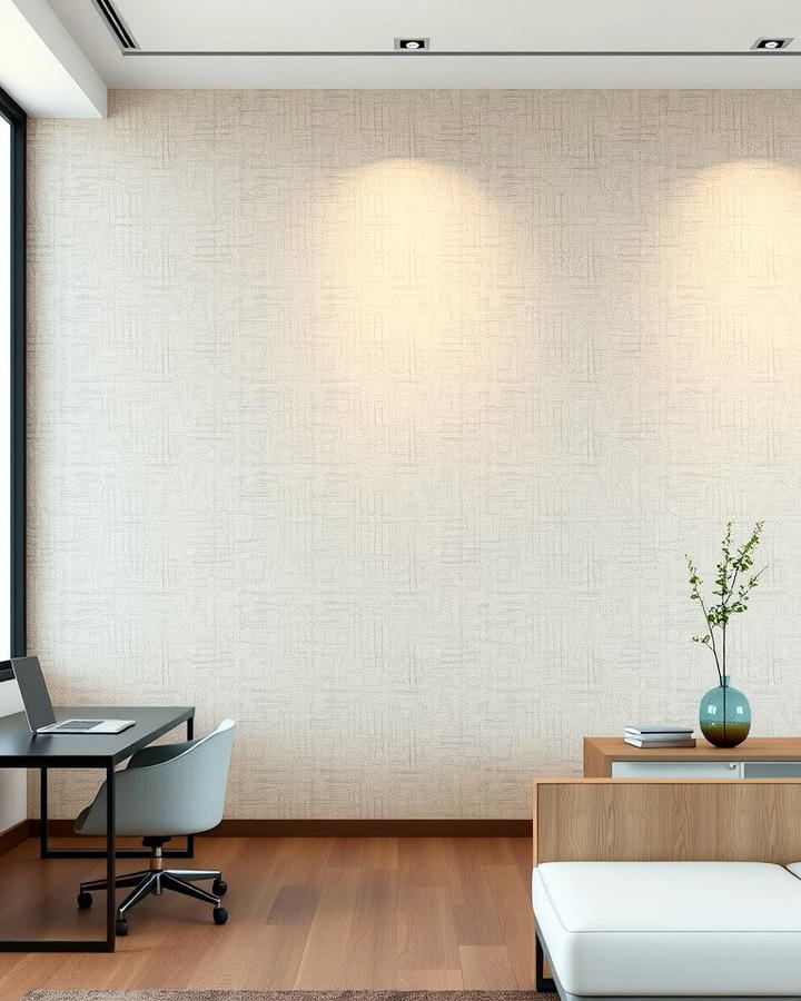 Textured Wallpaper - 25 Office Accent Wall Ideas